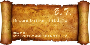 Braunsteiner Tibád névjegykártya